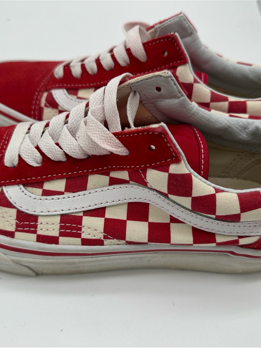 Vans Checkerboard Old Skool Sneaker - Red & White